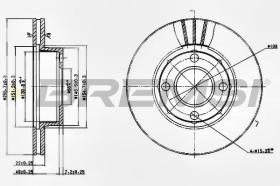 BREMSI CD6319V - B. DISC FRONT DIA.256 AUDI 80 COUPE VARI