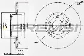 BREMSI CD6324S - B. DISC FRONT DIA.288 SOLID AUDI A4