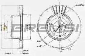 BREMSI CD6325V - B. DISC FRONT DIA.282 VENT. BMW 635