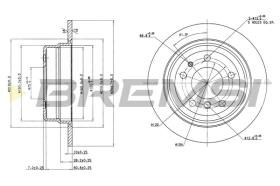 BREMSI CD6326S - B. DISC REAR DIA.300 SOLID BMW 730