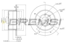 BREMSI CD6329S - B. DISC REAR DIA.270 SOLID OPEL CALIBRA