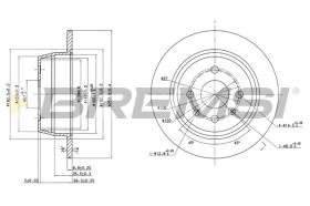 BREMSI CD6331S - B. DISC REAR DIA.260 SOLID OPEL ASTRA