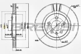 BREMSI CD6332V - B. DISC FRONT DIA.280 VENT. VW GOLF