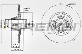 BREMSI CD6333S - B. DISC REAR DIA.238 SOLID RENAULT 19