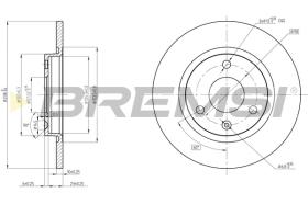 BREMSI CD6335S - B. DISC FRONT DIA.238 SOLID CITROEN AX