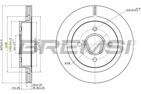 BREMSI CD6338V - B. DISC REAR DIA.273 VENT. CITROEN C4