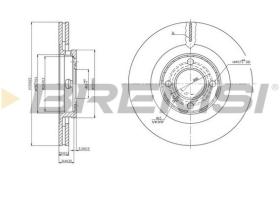 BREMSI CD6339V - B. DISC FRONT DIA.280 VENT. SEAT IBIZA