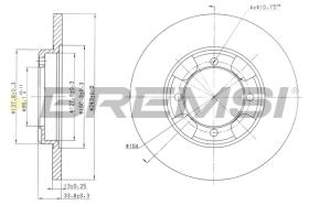 BREMSI CD6343S - B. DISC FRONT DIA.243 SOLID