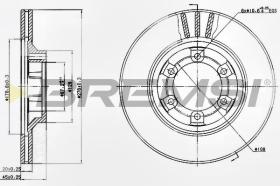 BREMSI CD6345V - B. DISC FRONT DIA.276 VENT. MITSUB PAJER