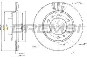 BREMSI CD6347V - B. DISC FRONT DIA.302 VENT. TOYOTA LAND