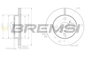 BREMSI CD6350V - B. DISC FRONT DIA.226 VENT. TOYOTA STARL