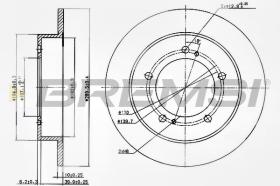 BREMSI CD6351S - B. DISC FRONT DIA.289 SOLID SUZUKI VITAR