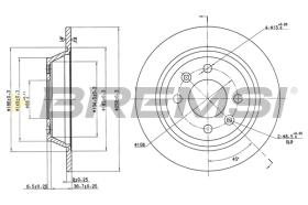 BREMSI CD6355S - B. DISC REAR DIA.258 SOLID SAAB 9000