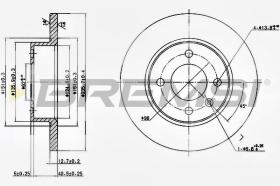 BREMSI CD6359S - B. DISC FRONT DIA.236 SOLID SKODA FAVORI