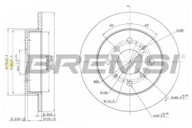 BREMSI CD6360S - B. DISC REAR DIA.260 SOLID HONDA LEGEND