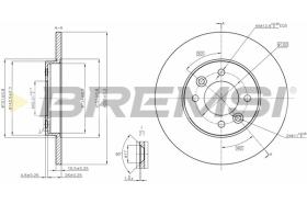 BREMSI CD6361S - B. DISC REAR DIA.255 SOLID RENAULT 21