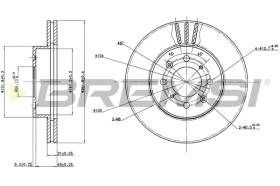 BREMSI CD6448V - B. DISC FRONT DIA.262 VENT. HONDA ACCORD