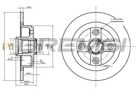 BREMSI CD6449S - B. DISC REAR DIA.239 SOLID HONDA PRELUDE