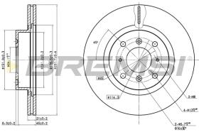 BREMSI CD6453V - B. DISC FRONT DIA.282 VENT. HONDA LEGEND