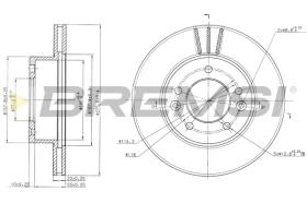 BREMSI CD6455V - B. DISC FRONT DIA.276 VENT. MAZDA RX 7