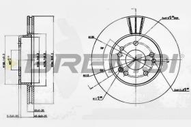 BREMSI CD6457V - B. DISC FRONT DIA.295 VENT. MERCED E 280