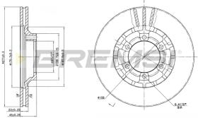 BREMSI CD6460V - B. DISC FRONT DIA.277 VENT. MITSUB GALLO