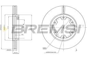 BREMSI CD6464V - B. DISC FRONT DIA.277 VENT. NISSAN TERRA