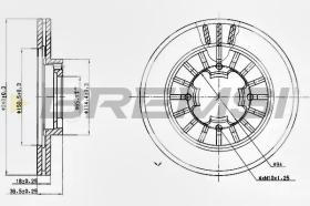 BREMSI CD6465V - B. DISC FRONT DIA.240 VENT. SUBARU JUSTY