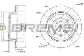 BREMSI CD6468S - B. DISC REAR DIA.239 SOLID HONDA CIVIC