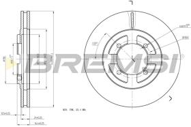 BREMSI CD6472V - B. DISC FRONT DIA.266 VENT. MITSUB COLT