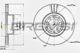 BREMSI CD6476V - B. DISC FRONT DIA.286 VENT. JEEP GR CHER