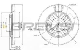 BREMSI CD6482V - B. DISC FRONT DIA.257 VENT. HYUNDAI ELAN