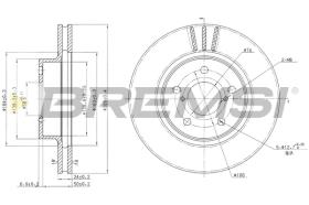 BREMSI CD6485V - B. DISC FRONT DIA.260 VENT. SUBARU IMPRE