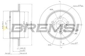 BREMSI CD6486S - B. DISC REAR DIA.269 SOLID TOYOTA CELICA