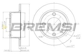 BREMSI CD6490S - B. DISC REAR DIA.224 SOLID CITROEN XANTI