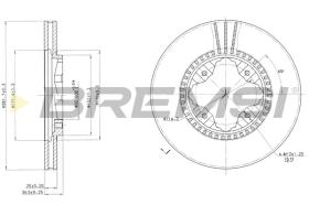 BREMSI CD6494V - B. DISC FRONT DIA.282 VENT. HONDA ACCORD