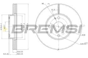 BREMSI CD6495V - B. DISC FRONT DIA.257 VENT. FORD ESCORT