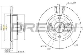 BREMSI CD6506V - B. DISC REAR DIA.263 VENT. TOYOTA MR 2