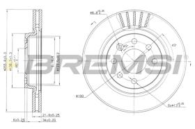 BREMSI CD6510V - B. DISC FRONT DIA.256 VENT. VOLVO 460