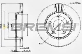 BREMSI CD6519V - B. DISC REAR DIA.269 VENT. AUDI 100