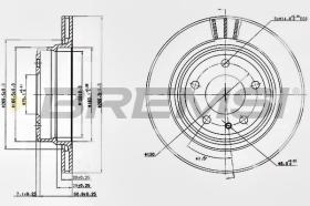 BREMSI CD6520V - B. DISC REAR DIA.300 VENT. BMW 740