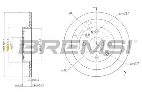 BREMSI CD6523S - B. DISC REAR DIA.250 SOLID FIAT SIENA