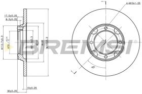 BREMSI CD6536S - B. DISC FRONT DIA.226 SOLID TOYOTA TERCE