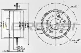 BREMSI CD6539S - B. DISC REAR DIA.258 SOLID FIAT DOBLO