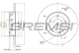 BREMSI CD6540S - B. DISC FRONT DIA.284 SOLID FIAT DOBLO