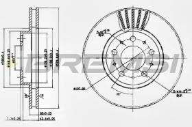 BREMSI CD6605V - B. DISC FRONT DIA.280 VENT. VOLVO 940