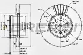 BREMSI CD6606V - B. DISC FRONT DIA.324 VENT. BMW 535