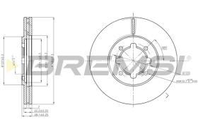 BREMSI CD6609V - B. DISC FRONT DIA.248 VENT. TOYOTA CRESS