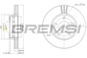 BREMSI CD6612V - B. DISC FRONT DIA.276 VENT. AUDI 80