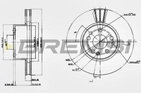 BREMSI CD6613V - B. DISC FRONT DIA.310 VENT.